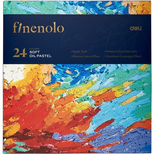 Набор мягкой масляной пастели Finenolo 24 цвета, в картонной упаковке