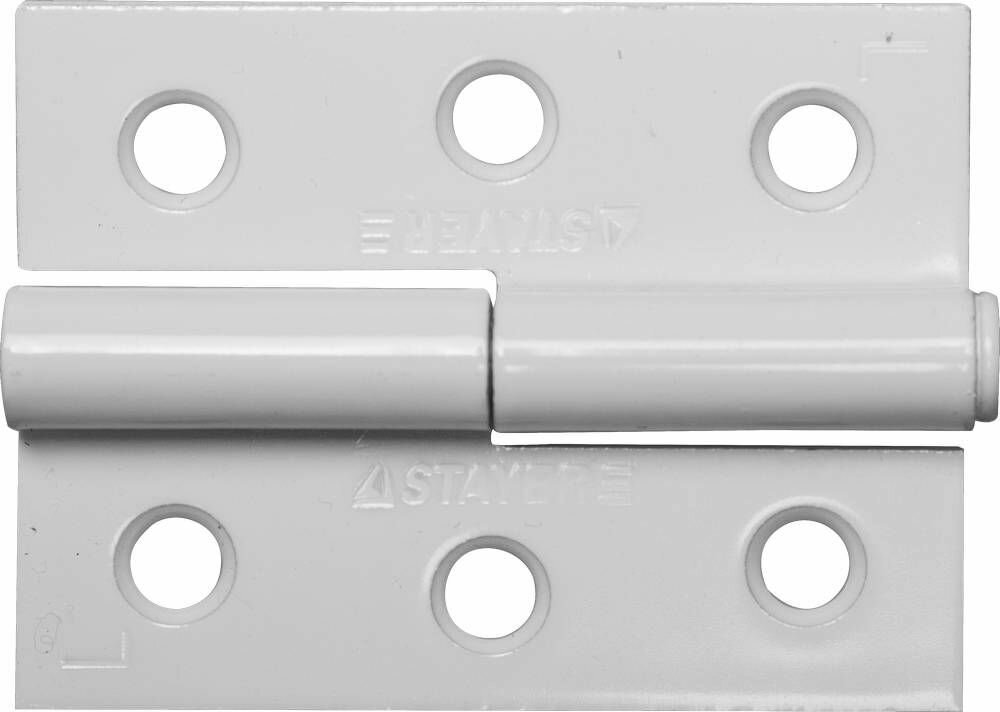 Карточная петля STAYER 65x48x2.0 мм разъемная левая цвет белый (37613-65-2L)