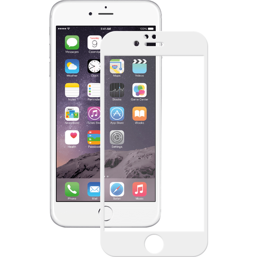Стекло 3D для Apple iPhone 6/6S Plus, 0.3 мм, белое, Deppa
