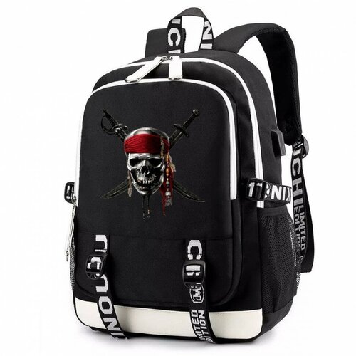 рюкзак пираты карибского моря синий с usb портом 1 Рюкзак Пираты Карибского моря черный с USB-портом №2