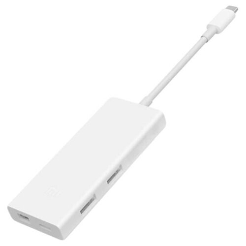 USB-концентратор Xiaomi ZJQ02TM, разъемов: 3, белый