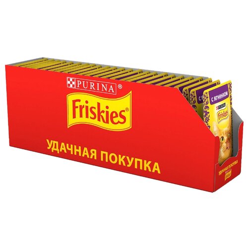 фото Корм для кошек Friskies с ягненком 24шт. х 85 г (кусочки в соусе)