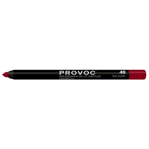 фото Provoc гелевая подводка в карандаше для губ semi-permanent gel lip liner 49 sexy scarlet