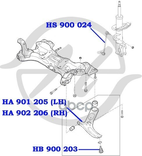 Рычаг Подвески Hanse Ha901205 Hanse арт HA901205