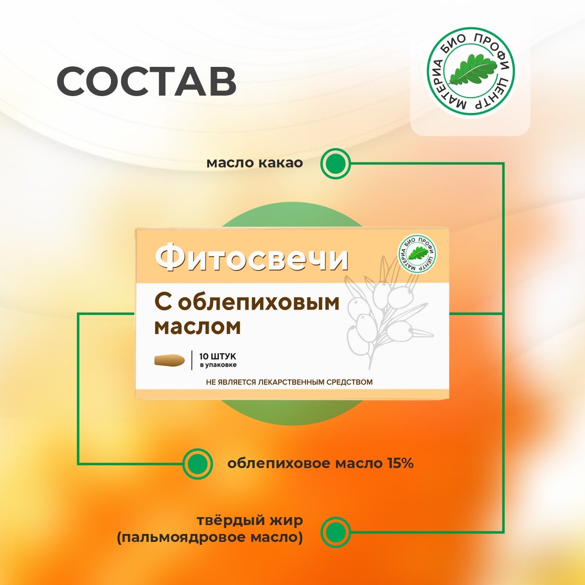 Препараты С Облепиховым Маслом От Геморроя Свечи с облепиховым маслом, 2 уп. по 10 шт, блистер, Материа Био Профи Центр