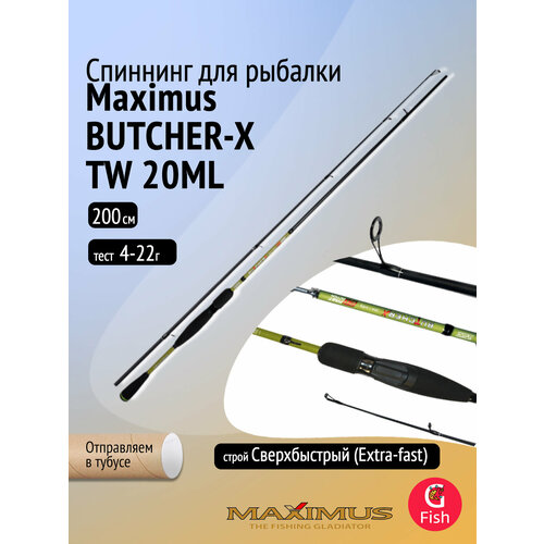Спиннинг Maximus BUTCHER-X TW 20ML 2,0m 4-22g