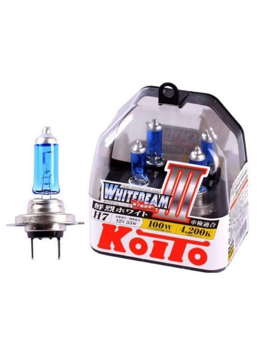 Лампа галогенная Koito Whitebeam III H7 12V 55W, 2 шт.