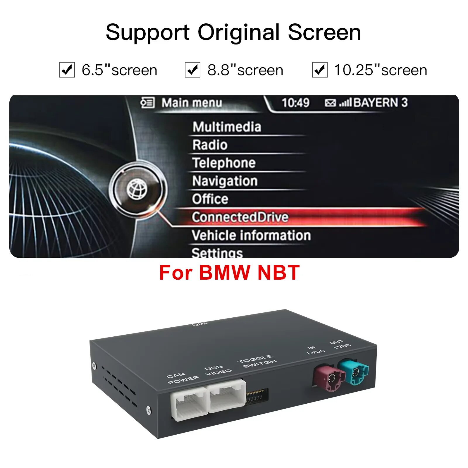 CARABC Wirele CarPlay Android Auto для BMW NBT CIC 1 2 3 4 5 6 7 серии X1 X3 X4 X5 X6 MINI E60 E84 E70 F26 F25 F10 F11 BMW NBT