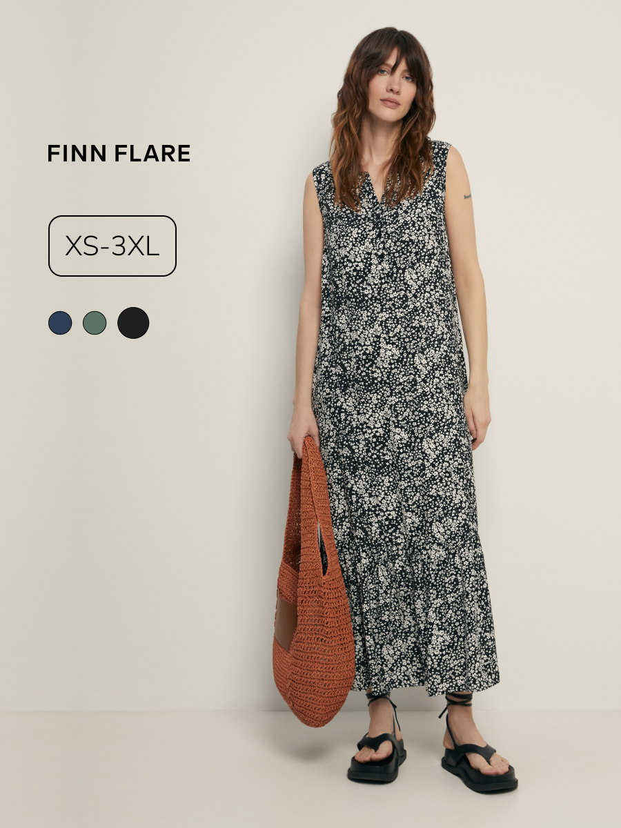 Сарафан FINN FLARE сарафан, размер S(170-88-94), черный