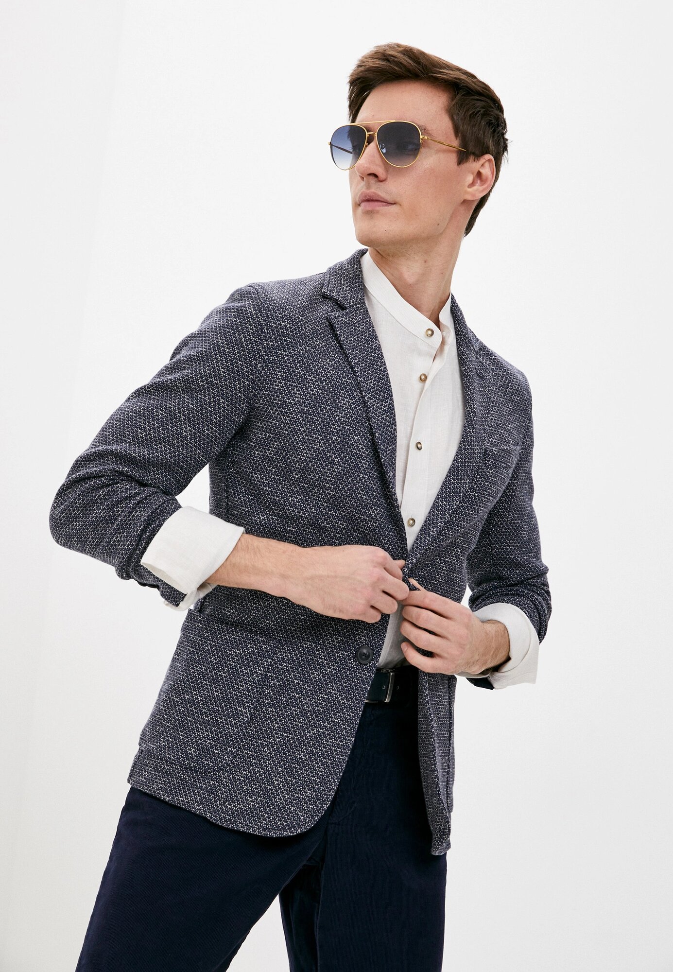 Пиджак TRUSSARDI, размер 50, cиний