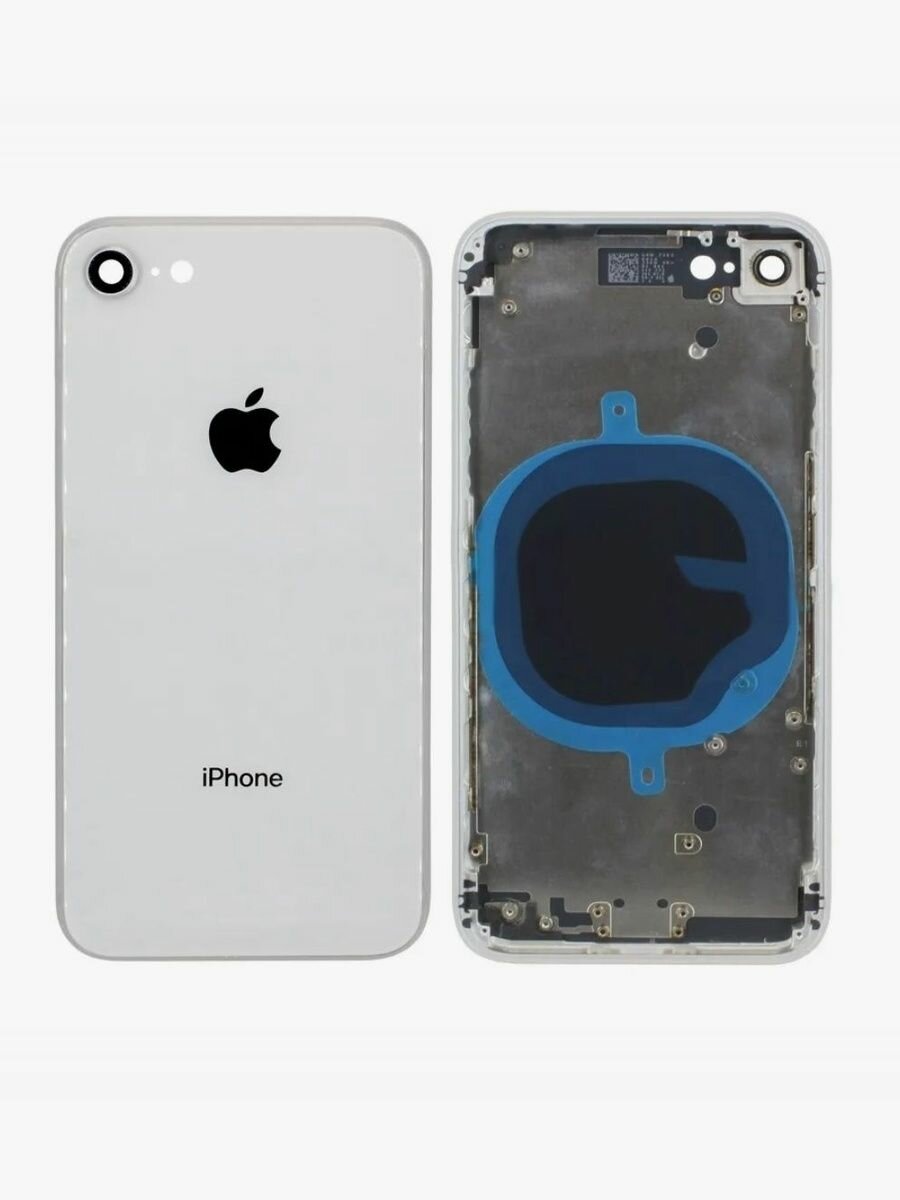 Оригинальный корпус (задняя крышка) Apple Iphone 8 бeлый, стекло