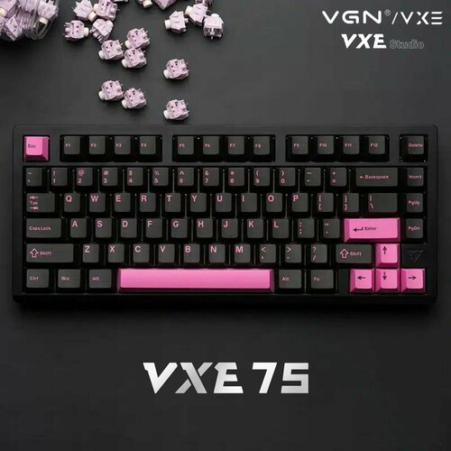 Механическая клавиатура VGN VXE75 Pro Quiet Black Kailh IceBerry Cream Pro Switch Английская раскладка 14590₽