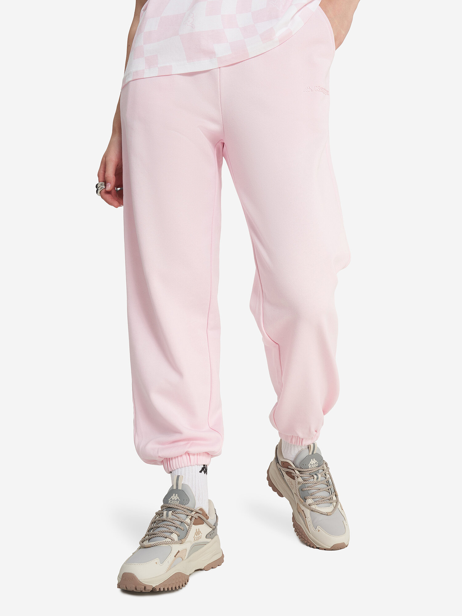 Брюки джоггеры Kappa Logo Women's Knitted pants, размер 46/48, розовый