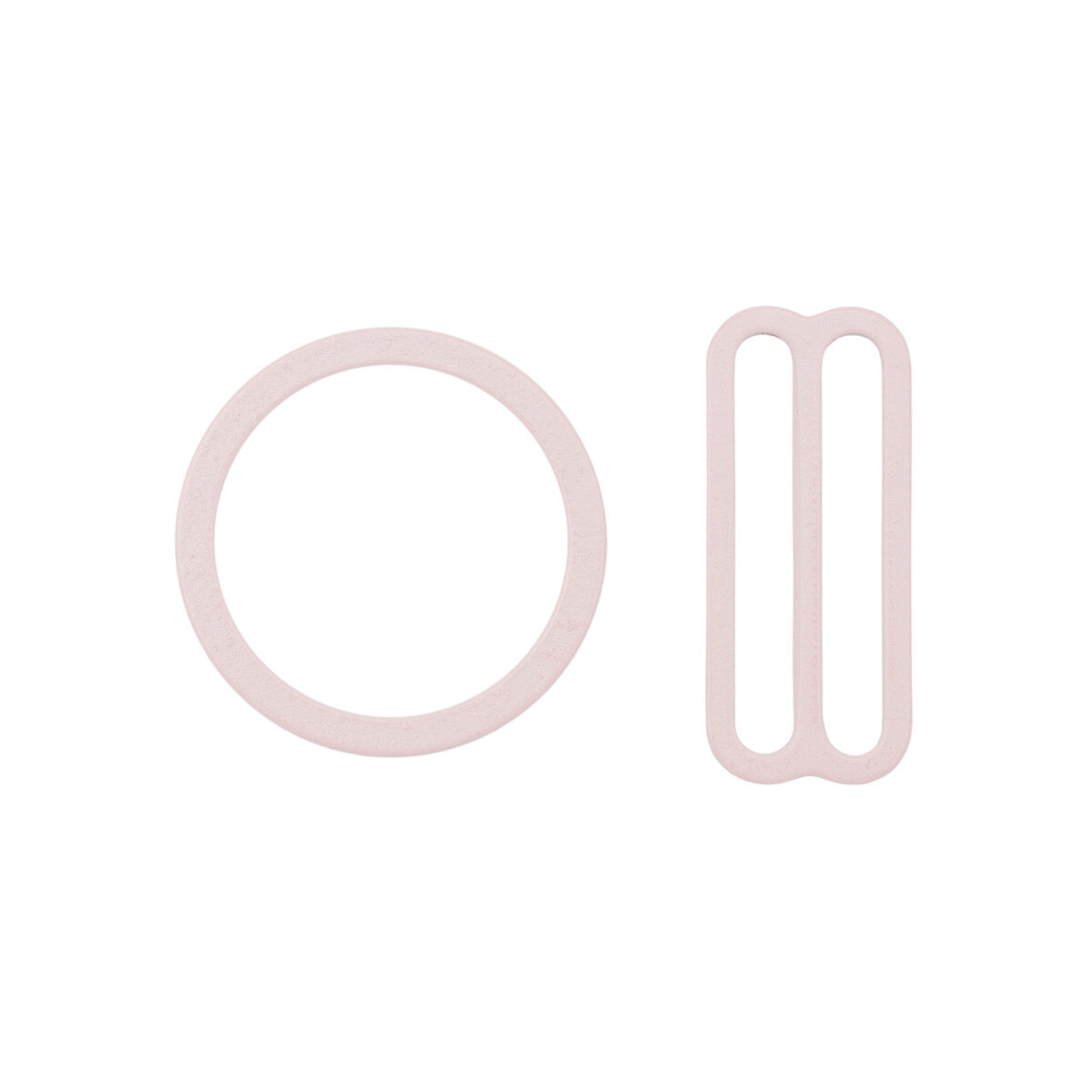 Набор фурнитуры для бюстгальтера, цвет 1256 персиковый (розово-персиковый) (кольцо 19 мм - 4 шт, регулятор 23 мм - 4 шт)