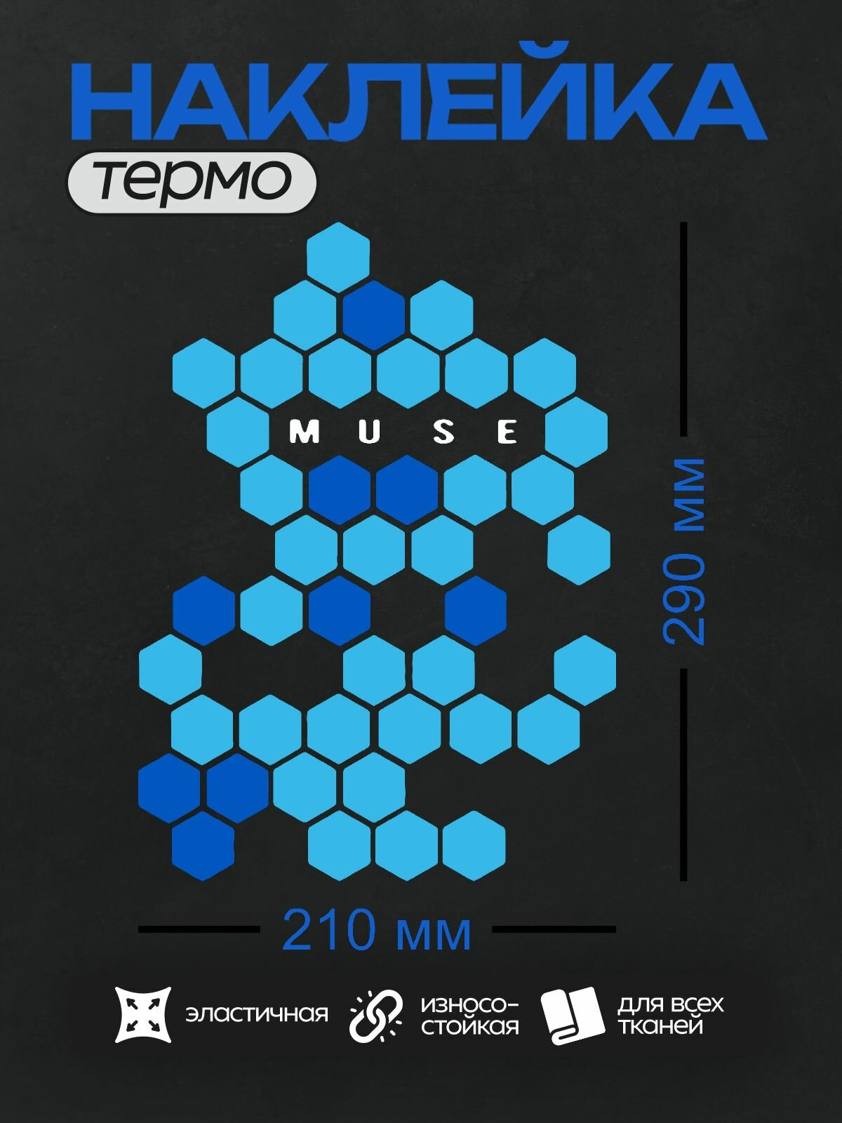 Термонаклейка на одежду DTF / Рок / Muse / Muse
