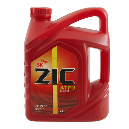 Масло трансмиссионное ZIC ATF 3 синтетика 4 л 162632
