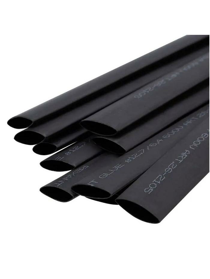 Трубка термоусадочная REXANT двухстенная клеевая 127/635 мм 1 м черная {26-2105}