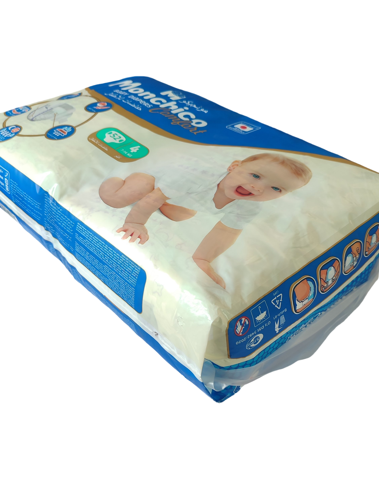 Подгузники для малышей, Monchico Comfort 4, (7-14 кг), 52 шт — фото 1