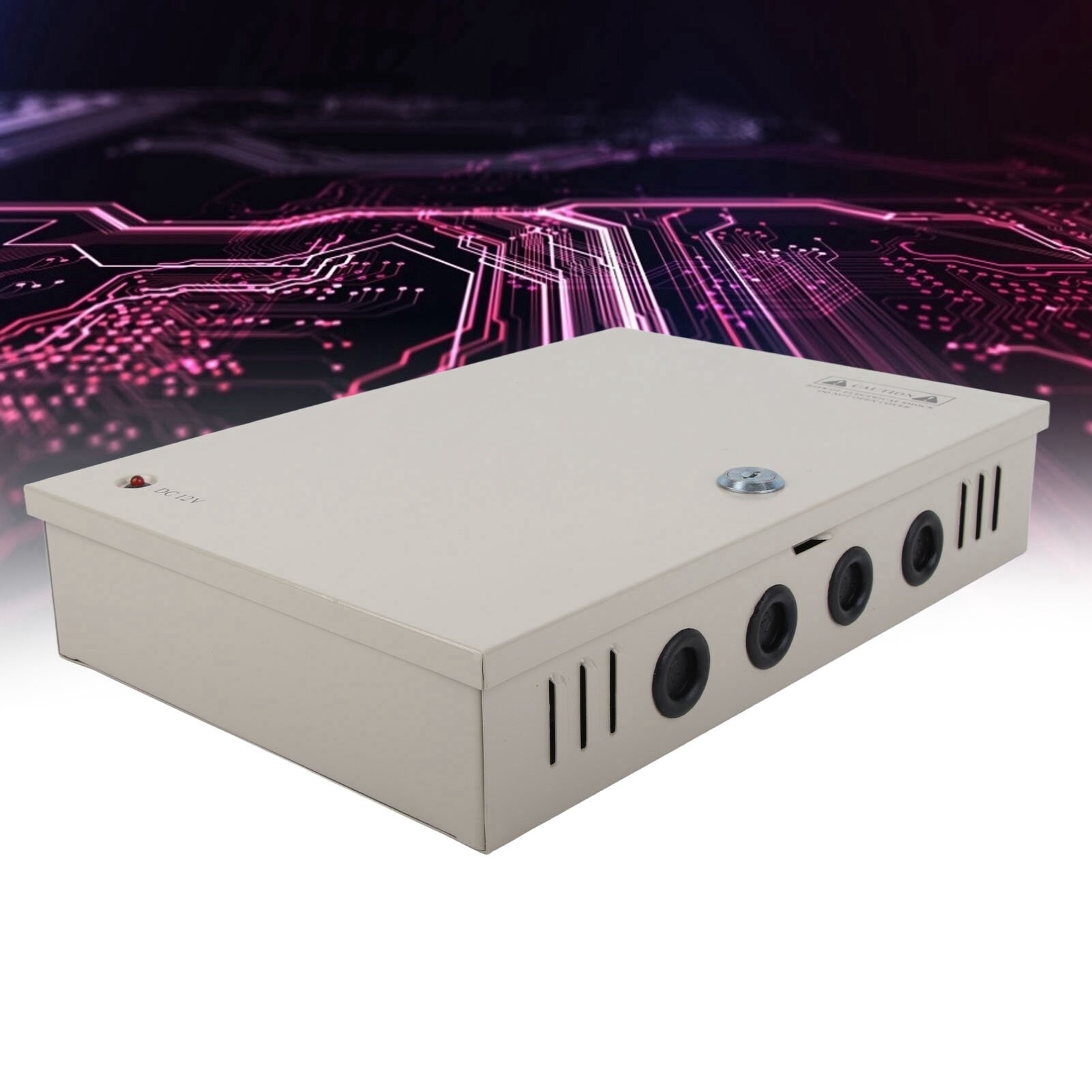 Блок питания постоянного тока 18-канальный источник питания для камеры видеонаблюдения с металлическим корпусом Замок переменного тока 100 В 220 В Вход 12 В постоянного тока Выход 20 А