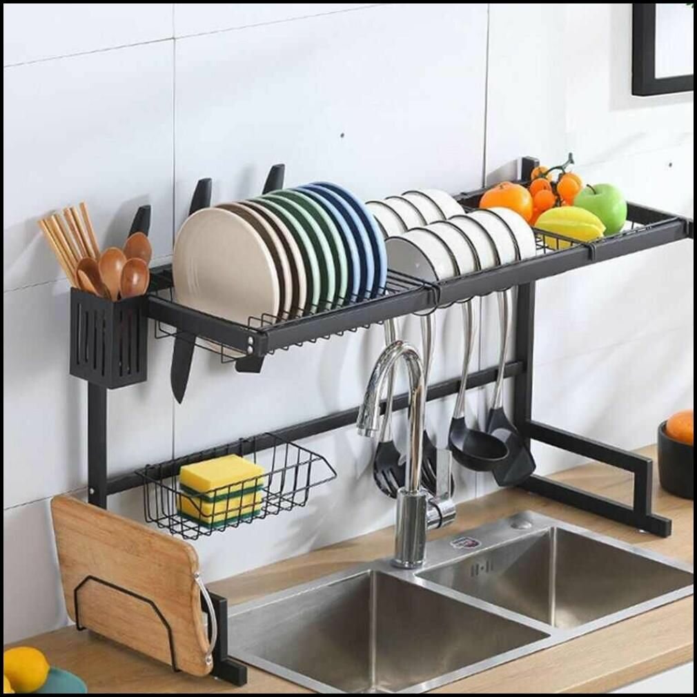 Сушилка для посуды, TOPPYA соответствует размеру раковины, 2 слоев 55х30.5х52 см, настольная, сушилка на раковину, полка органайзер для посуды-PJX