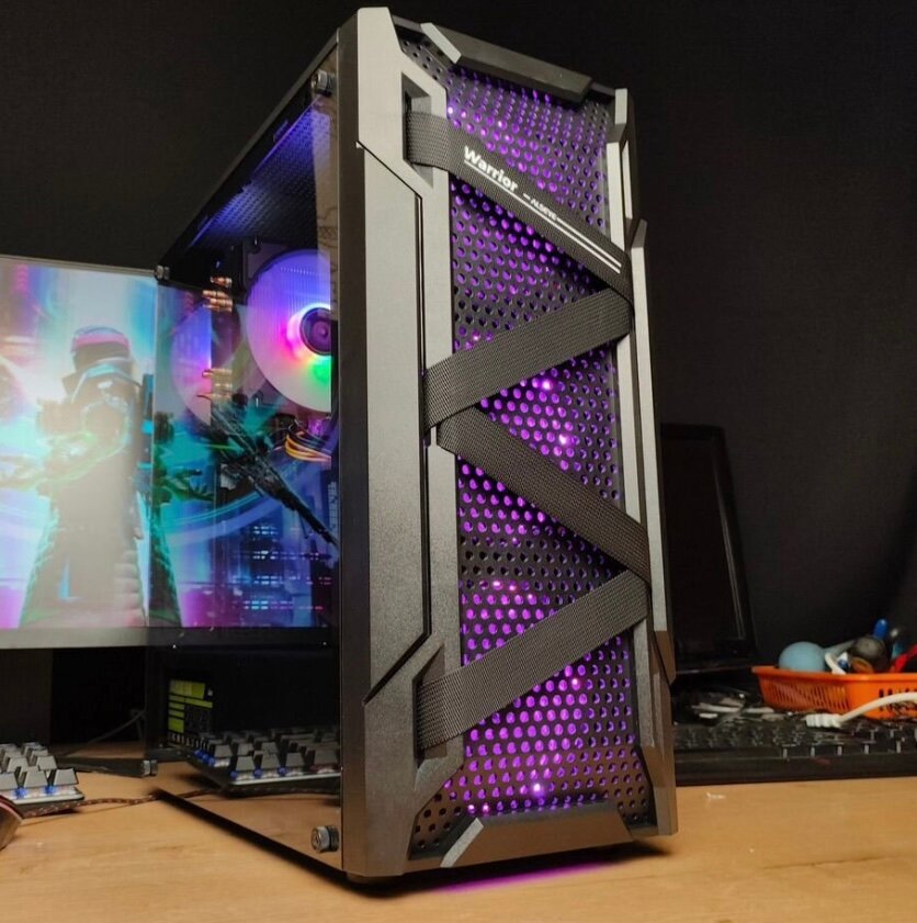 Игровой пк Darth Vader Системный блок i7(Intel E5-2640v4 (3.2 ГГц), RAM 16 ГБ DDR4, SSD 256 ГБ, NVIDIA GeForce GTX 1660 SUPER (6 Гб), Windows 10 pro, черный