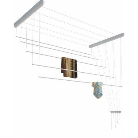 Сушилка для белья Лиана потолочная пластик белый 2.2 м