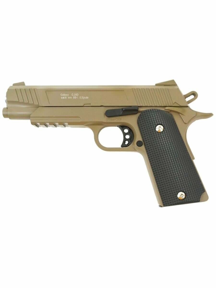 Страйкбольный спринговый пистолет Cоlt 1911 CUSTOM Desert (Galaxy)
