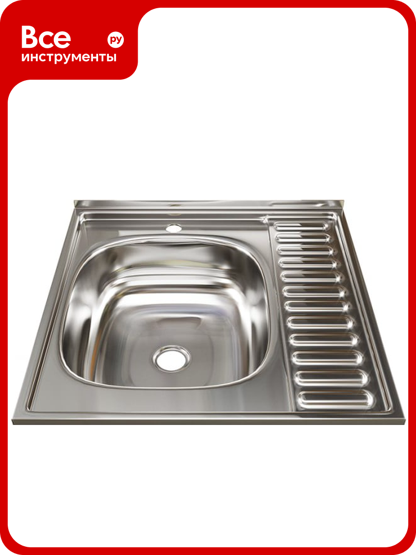 Мойка mixline 60х60х16 см 0.4 левый выпуск 1 1/2 527967