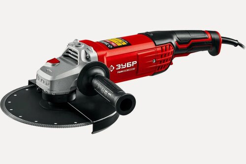 Изображение товара Углошлифовальная машина ЗУБР 230-2205 П, 230 мм, 2200 Вт, красный