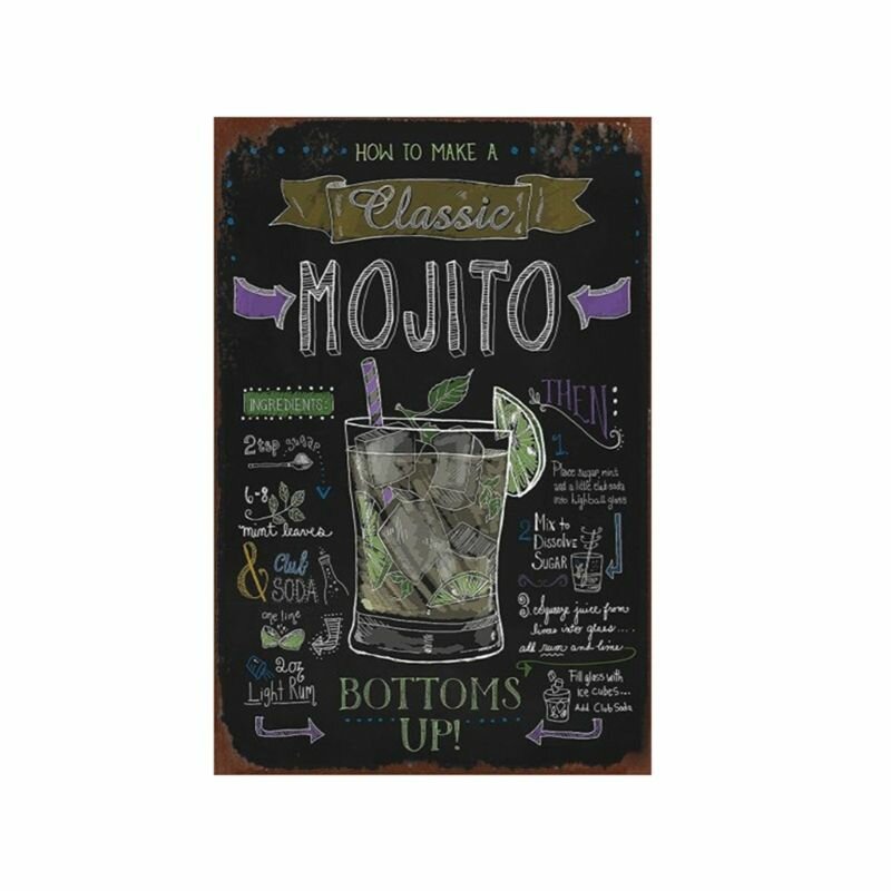 Декоративная меловая доска из жести Настенный плакат