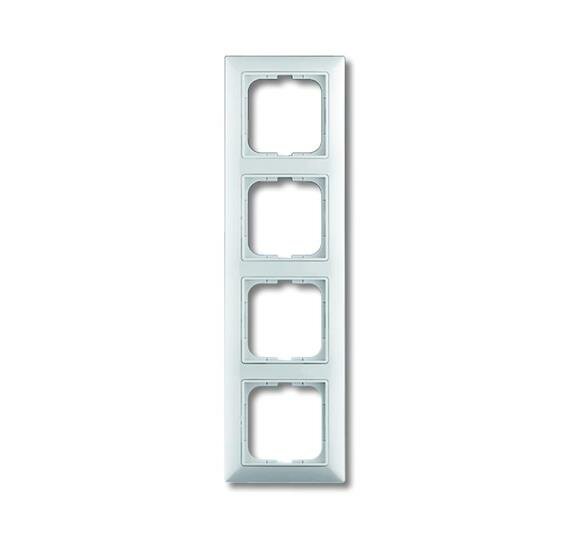 ABB BASIC 55 Рамка четверная для розеток и выключателей белый.