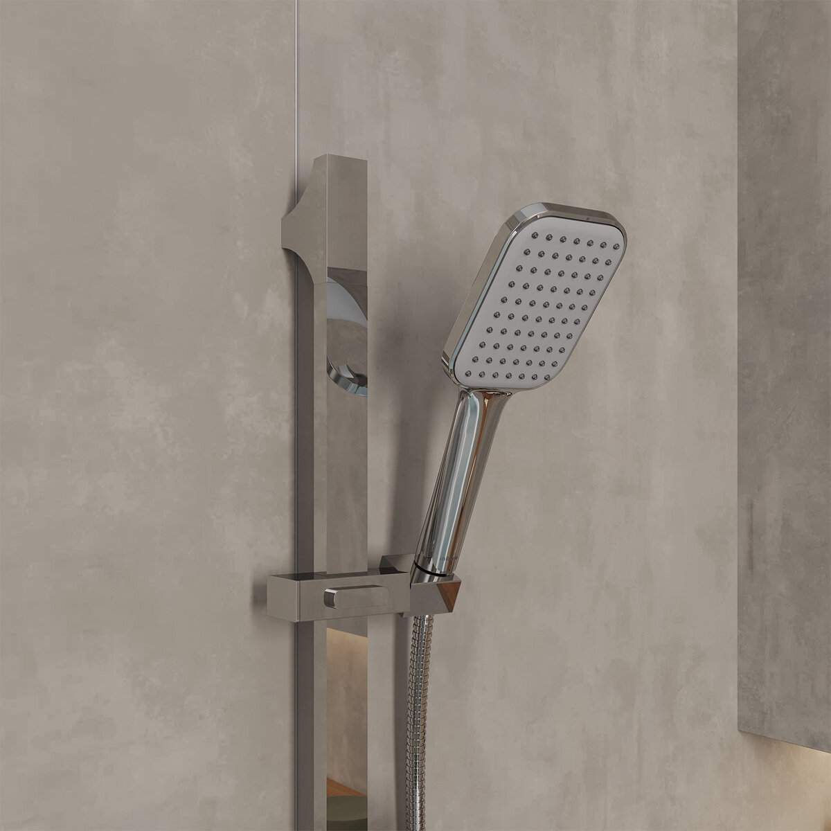 Лейка для душа Milardo Ideal Spa ILS1FCSM18 хром 1 режим квадратная