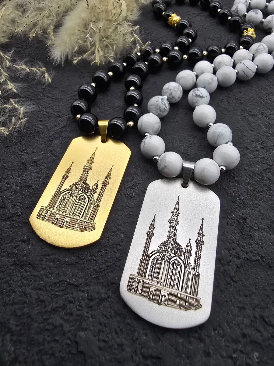 Чётки, длина 26.4 см, черный, белый