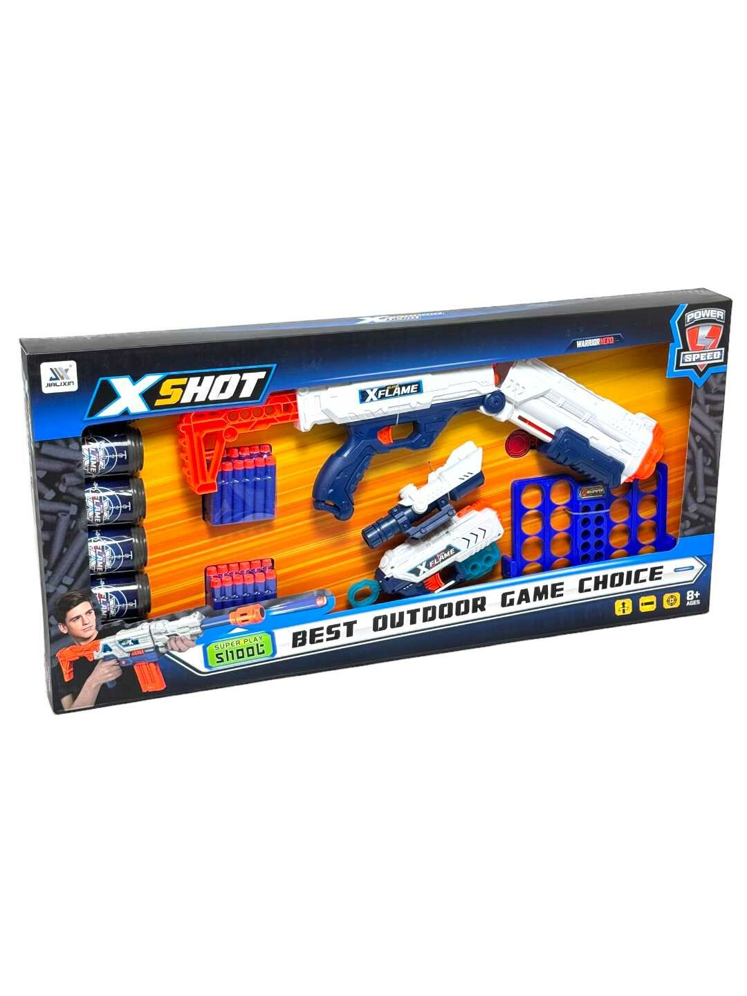 Пластиковый бластер X Shot XFlame Детский развивающий игровой для мальчиков Код. 00247