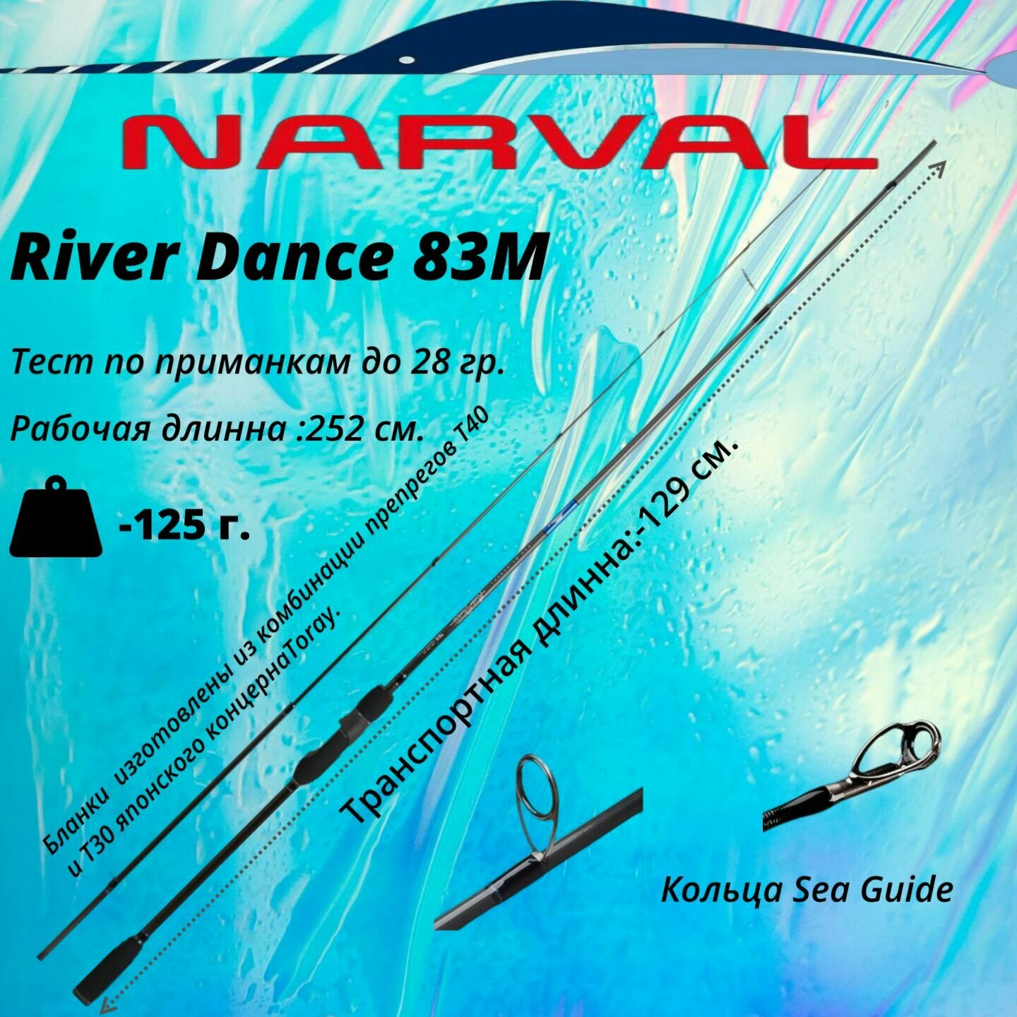 Спиннинг Narval Fishing River Dance 83M max 28g Fast