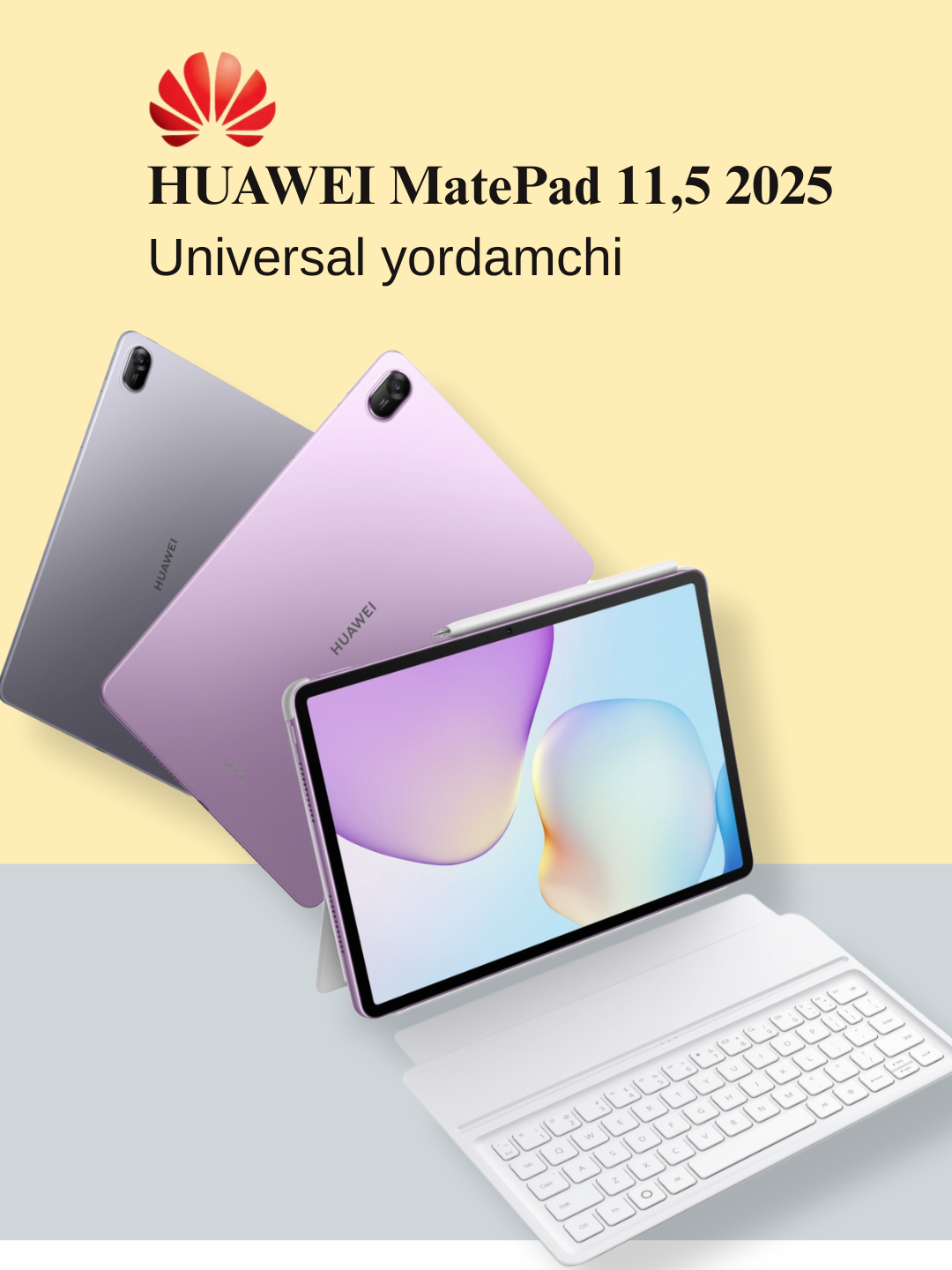 Huawei Mate Pad 11.5 (Wi-Fi) (2025) 120 Гц +Съемная клавиатура+/Стилус, 8/256 ГБ, Space Gray (Экран PaperMatte)