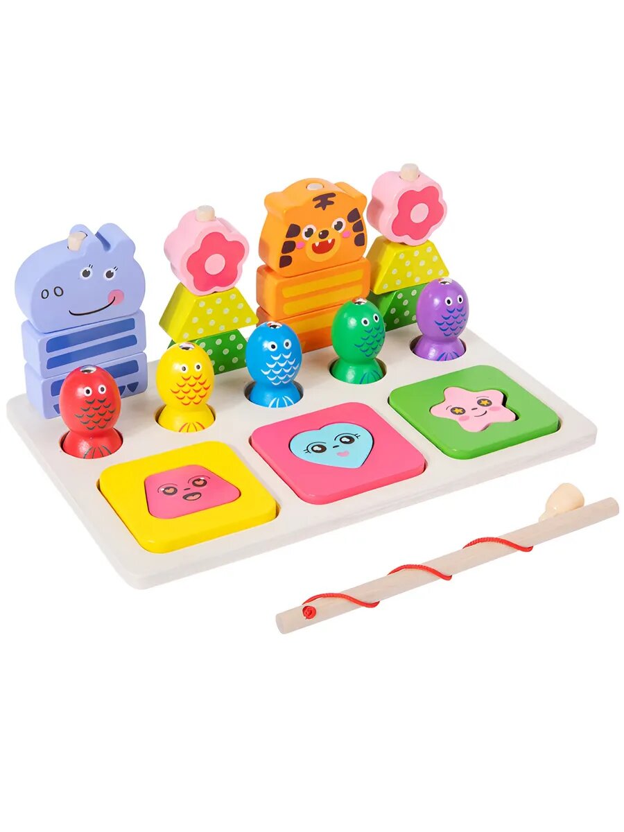 Деревянная игра "Раннее развитие" для развития логики и моторики дерево 24 см