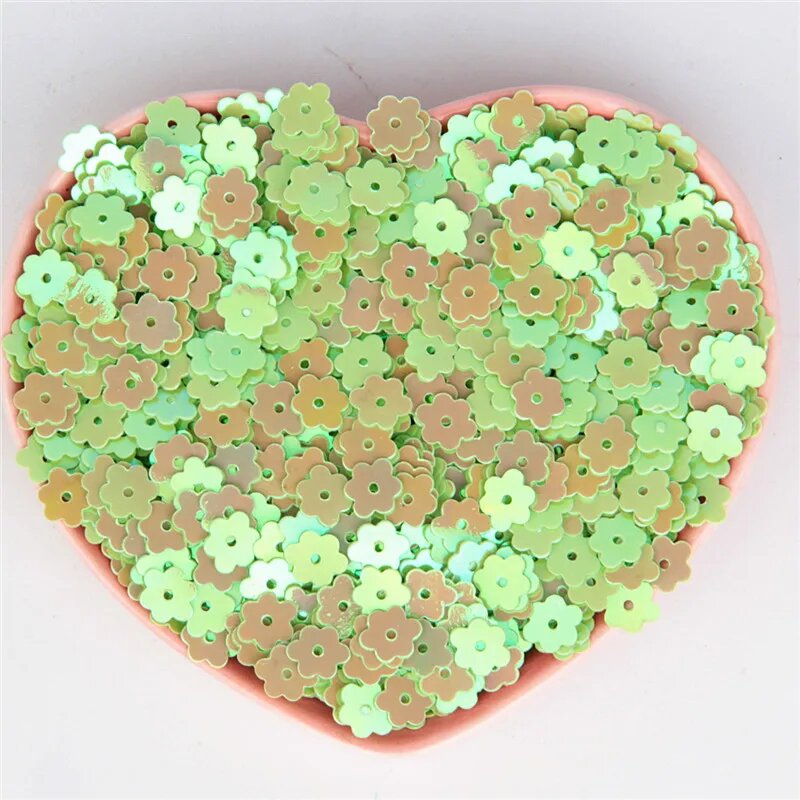 Блестки Miss Anne ПВХ цветные 6 мм 800 шт FlowerGreen 6mm 10g