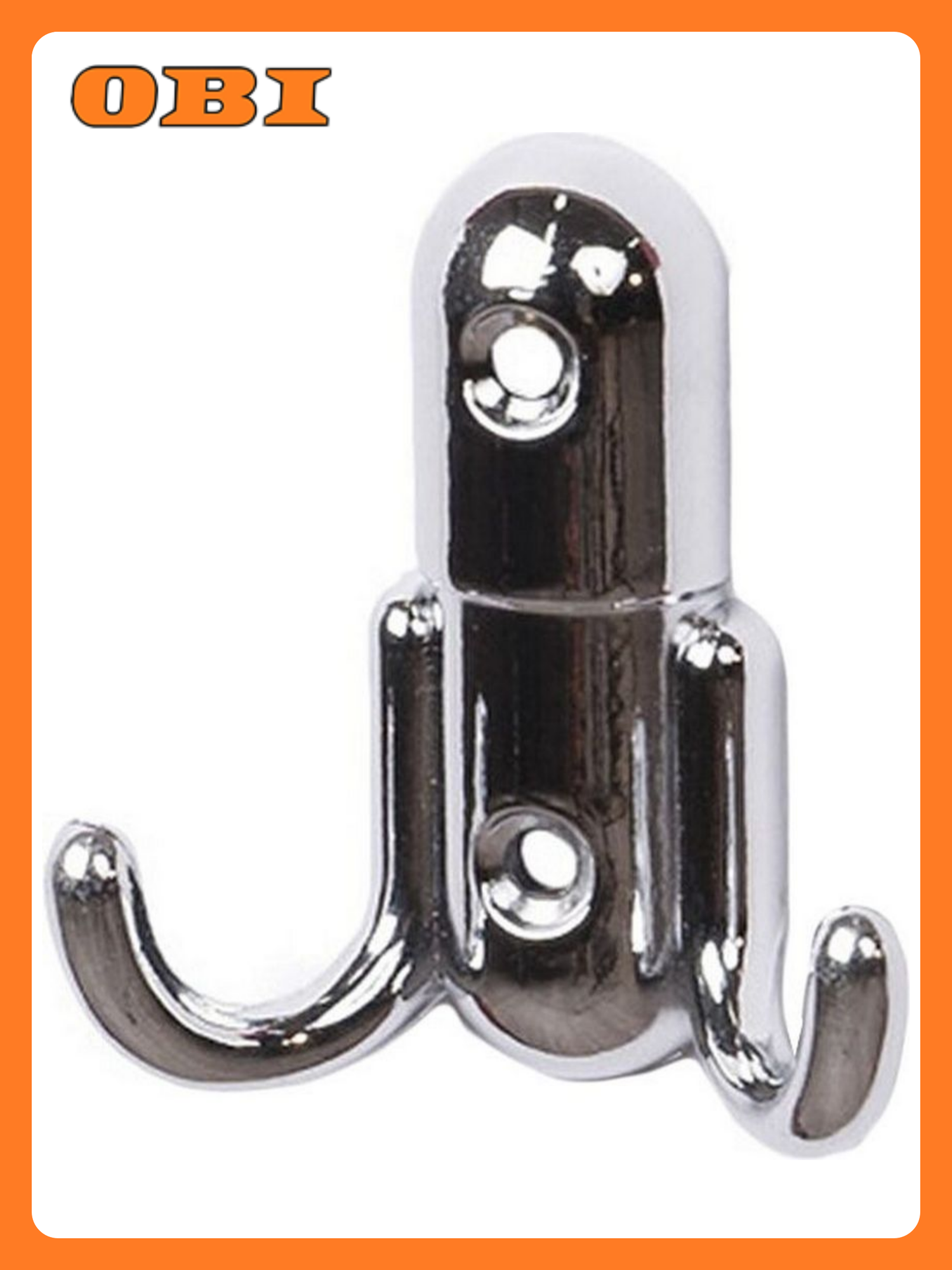 Крючок мебельный Larvij H1642 двойной хром