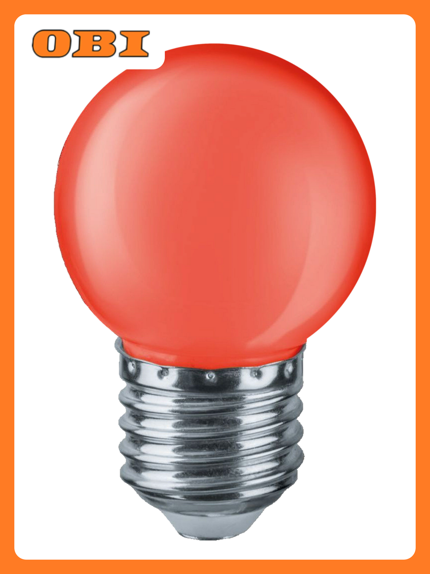 Светодиодная лампа Navigator NLL-G45-1 E 27 1 Вт красный шар