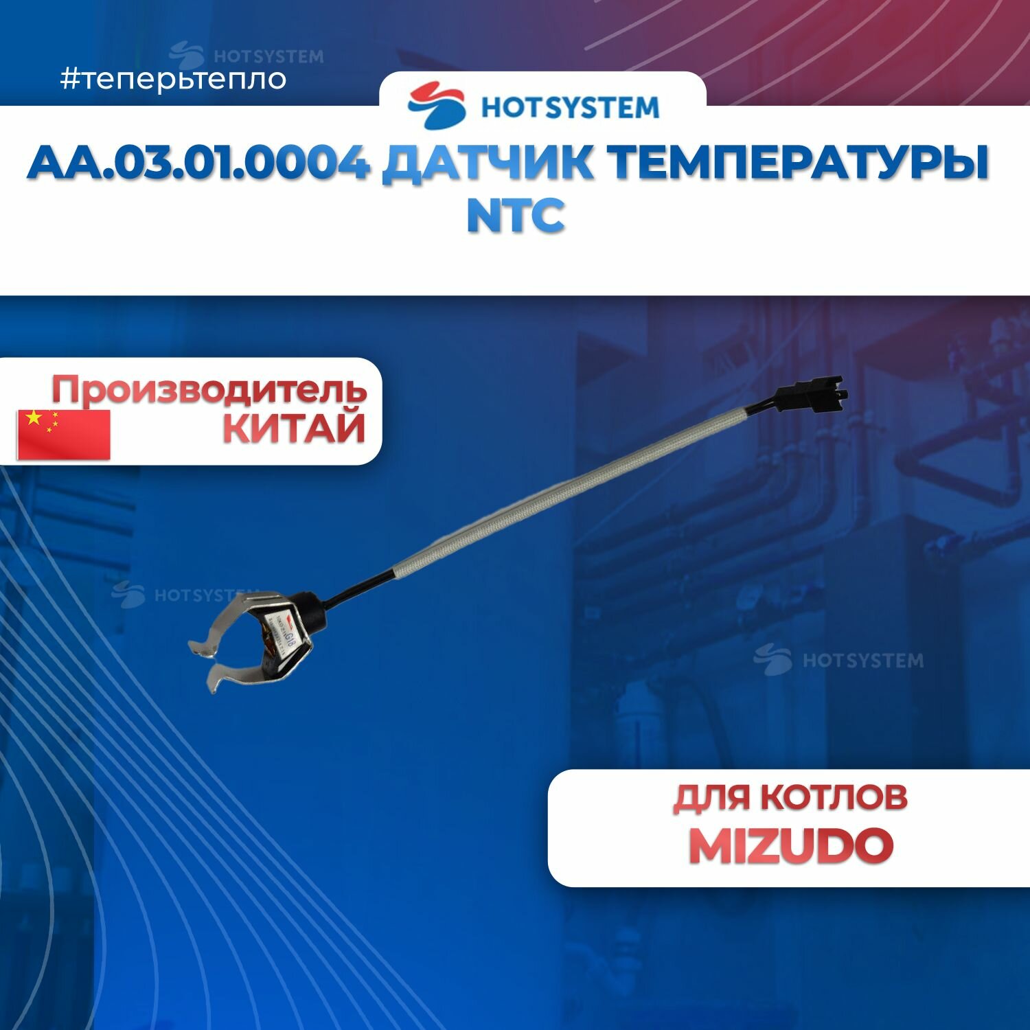 AA.03.01.0004 Датчик температуры NTC для котлов Mizudo — фото 1
