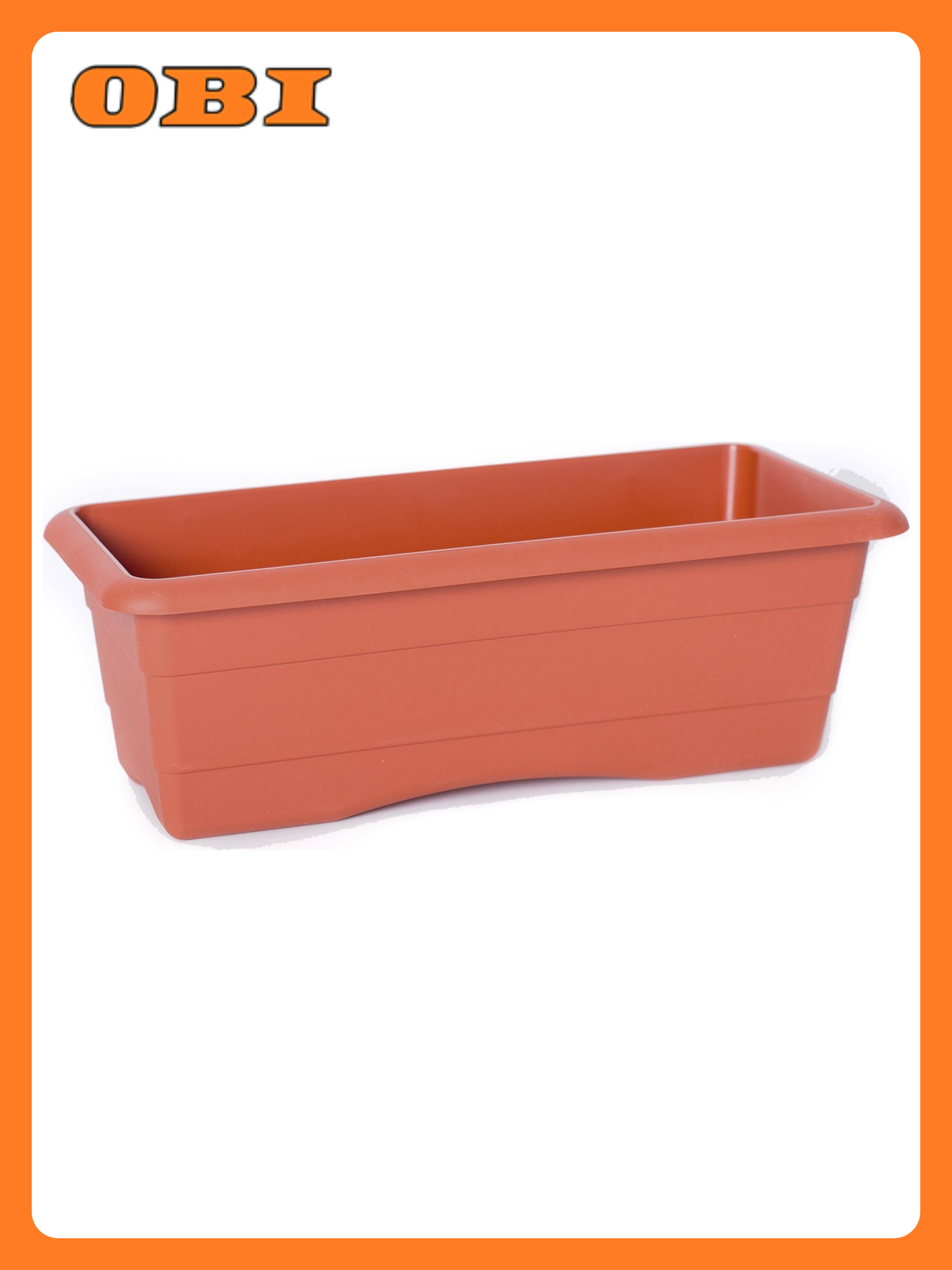 Ящик балконный GardenPlast терракотовый пластик 40x17x14 см
