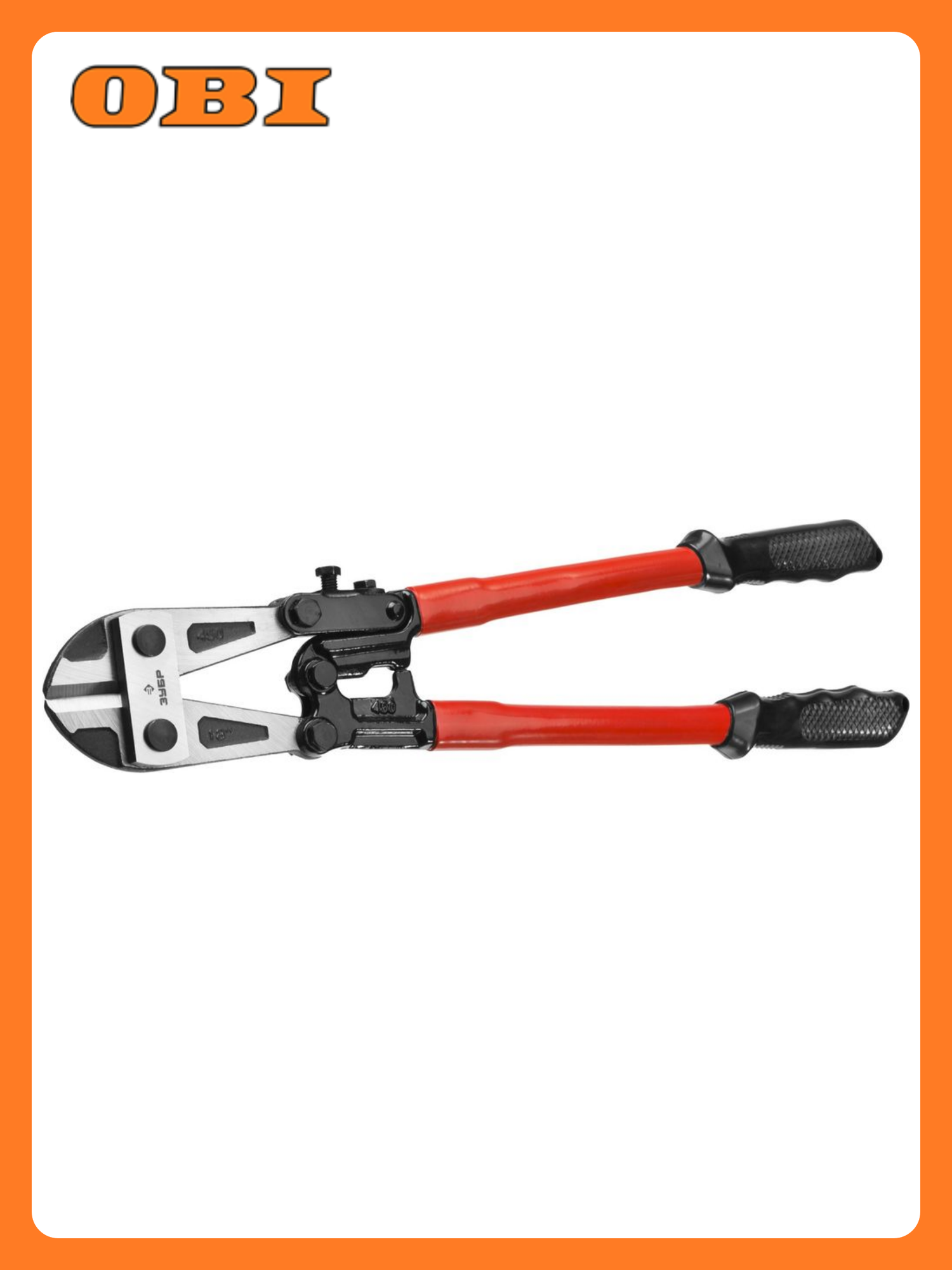 Болторез ЗУБР углеродистая сталь длина 450мм красный/черный