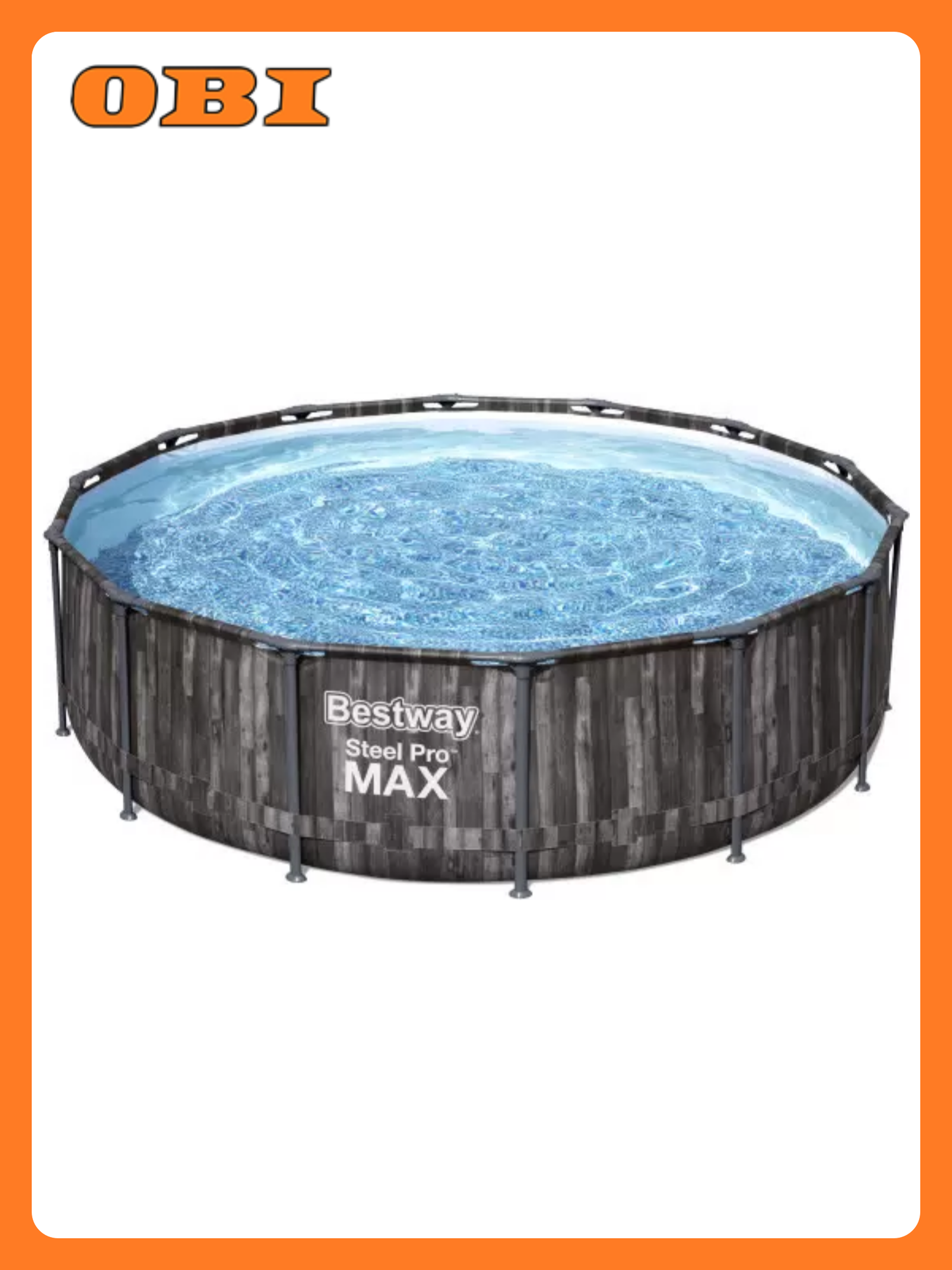 Бассейн каркасный круглый Bestway Steel Pro Max 427х427х107 см