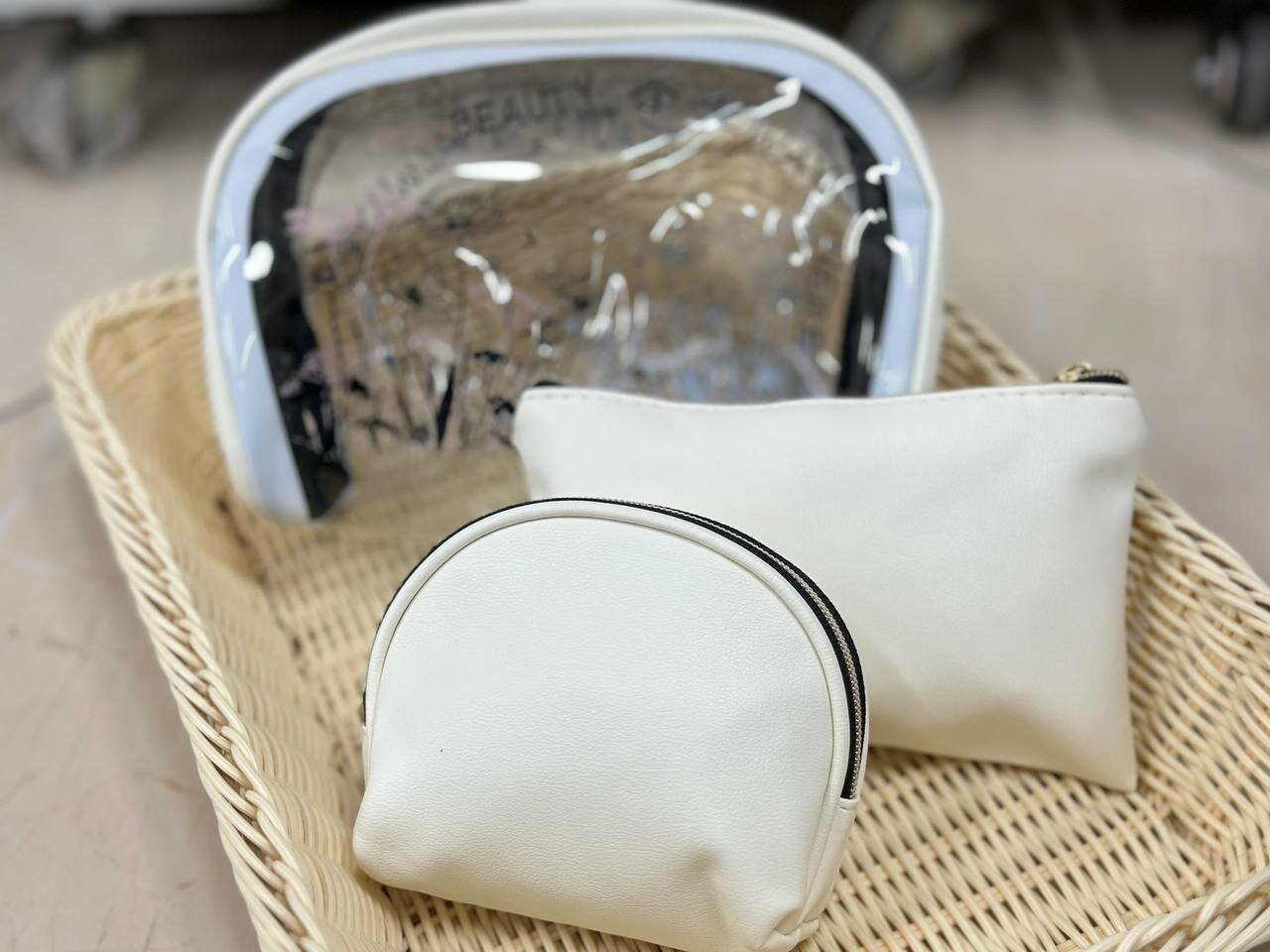 Комплект сумок барсетка  sumka lux, бежевый — фото 1