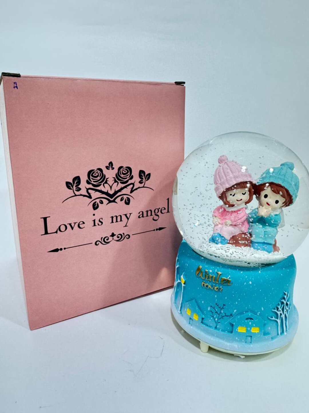 Музыкальный шар Giftmania 46-4, Голубой, светодиодный, гипс, 25 см