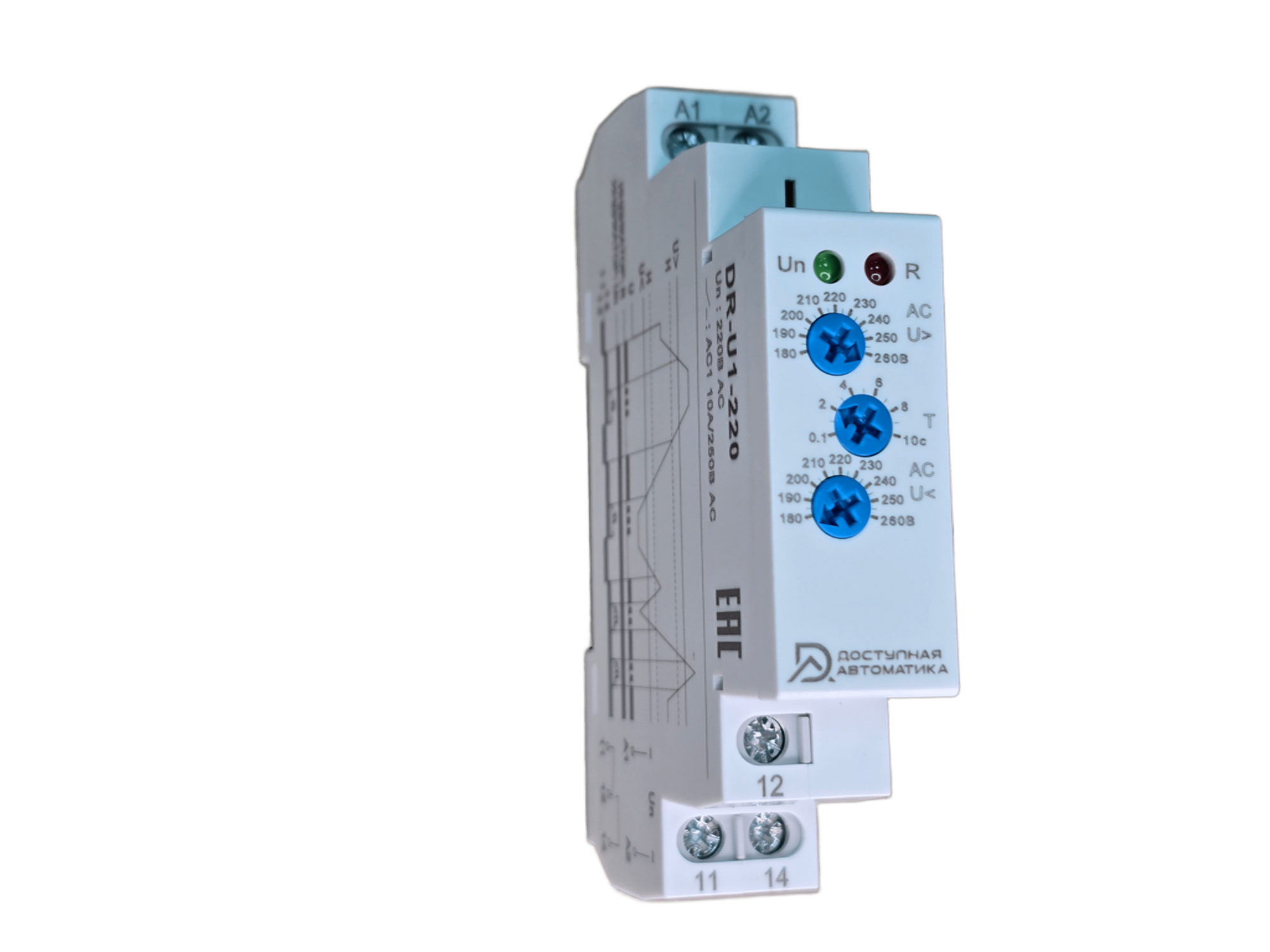 DR-U1-220 Реле контроля однофазное 220В AC 1ПК 10А Доступная Автоматика