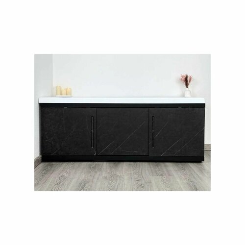 фото Экран под ванну alavann мдф alt black 1,5 чёрный мрамор alv1201004