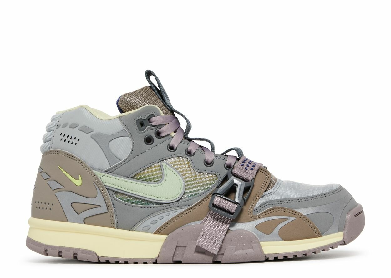 Кроссовки NIKE, размер 37.5 EU, серый, желтый, зеленый