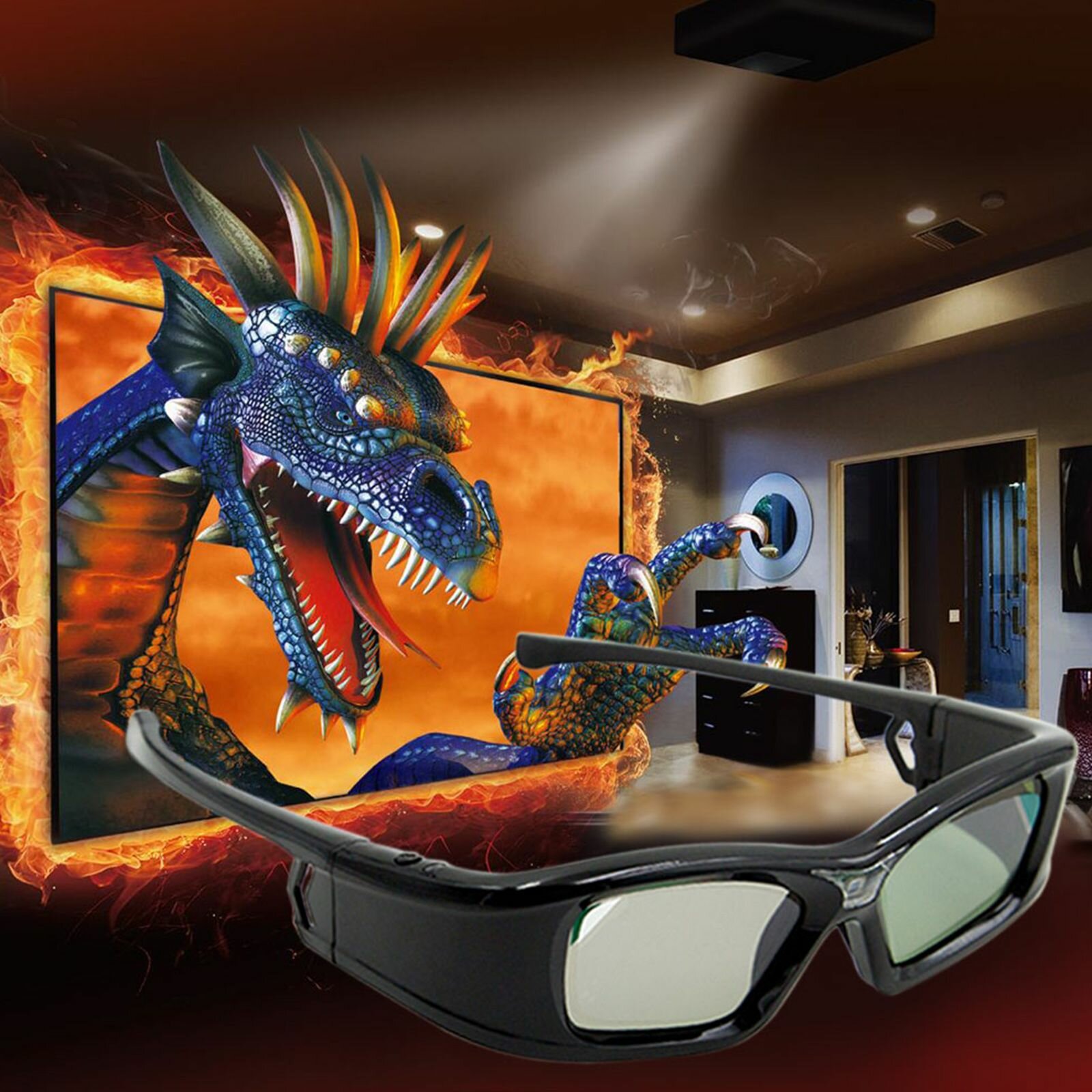 3D-очки Full HD для проекторов DLP Link совместимые с Optoma Acer BenQ ViewSonic Sharp Dell